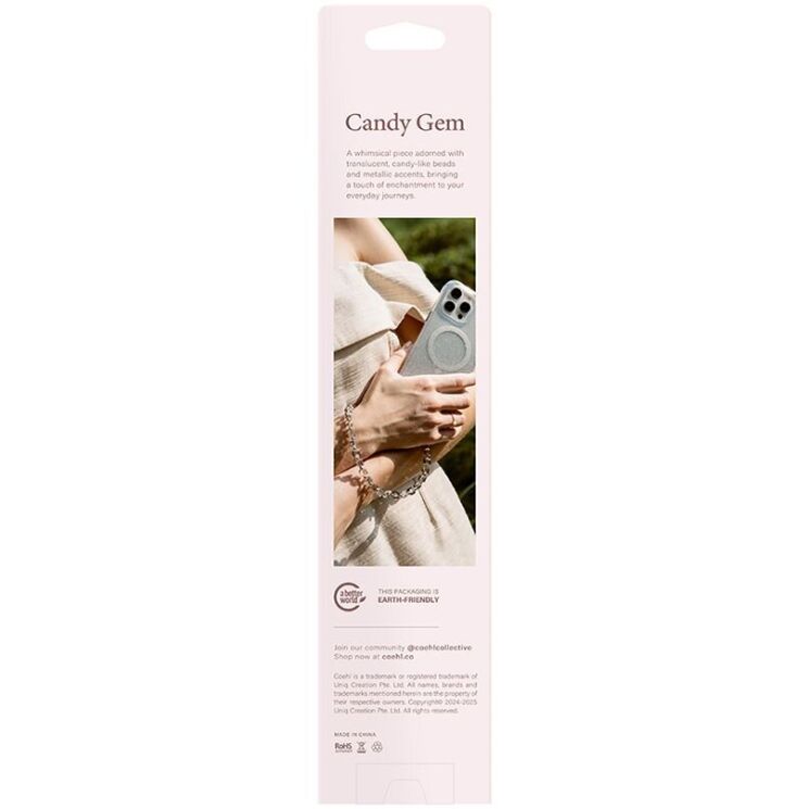 Ремінець для смартфона UNIQ Coehl Candy Gem - Pink: фото 4 з 9