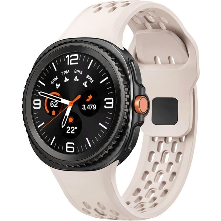 Ремінець KALEBOL Hole Design для Samsung Galaxy Watch 8 (40/44mm) / 8 Classic - Starlight: фото 3 з 7