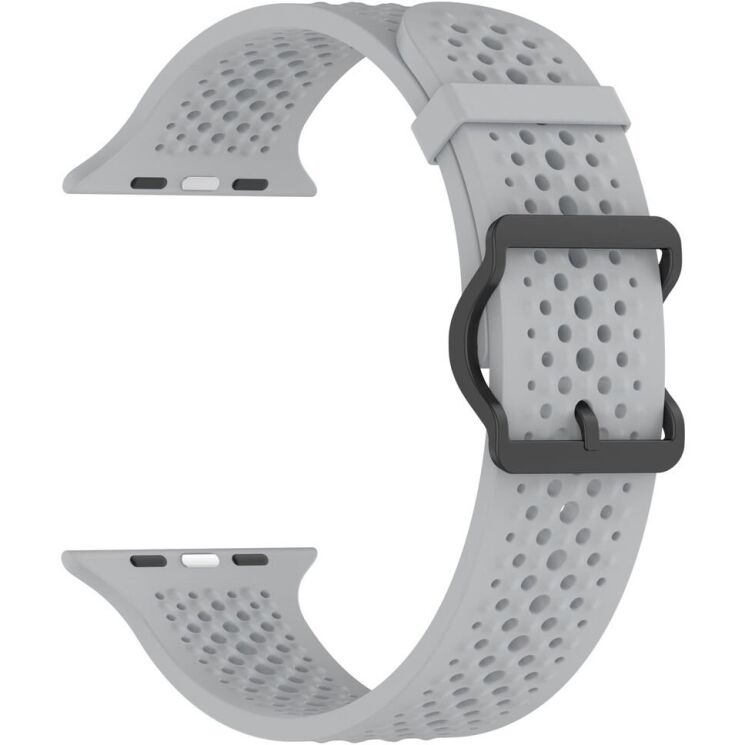 Ремінець Reframe Holes Fit для Apple Watch 49 / 46 / 45 / 44 / SE 44 / 42 (Series 1-3) / Ultra / Ultra 2 - Light Grey: фото 2 з 7