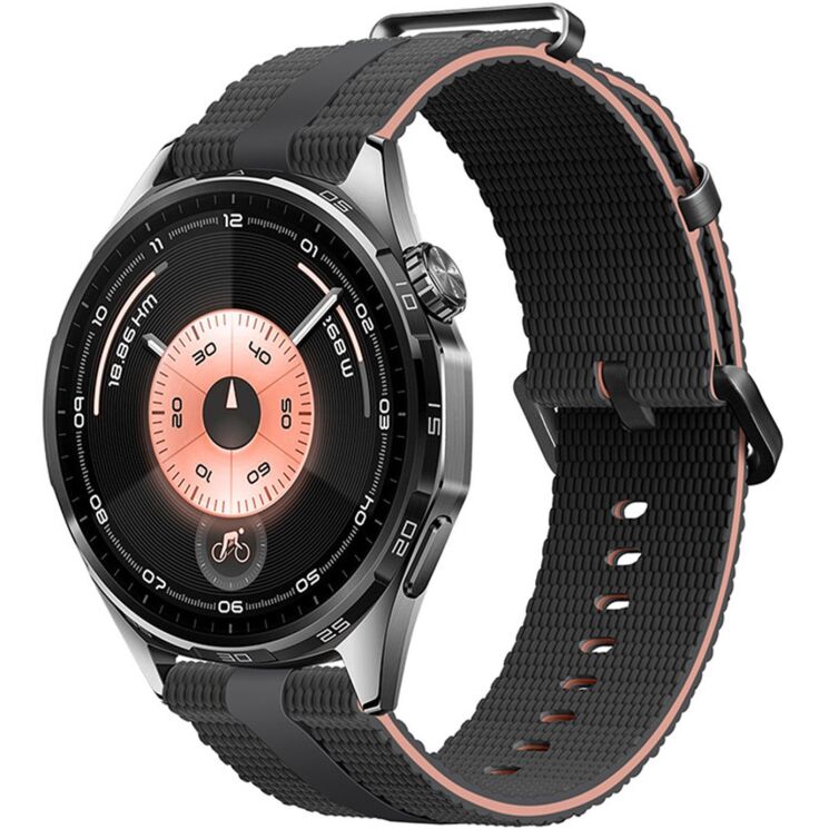 Ремінець Reframe Sport Linear для годинників з шириною кріплення 22мм - Black / Pink: фото 2 з 9
