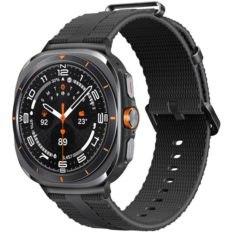 Ремешок Reframe Sport Linear для Samsung Galaxy Watch Ultra (47mm) / Ultra (2025) - Black / Grey (358074BH) Ремешок Reframe Sport Linear для Samsung Galaxy Watch Ultra (47mm) / Ultra (2025) - Black / Grey: фото 2 из 5