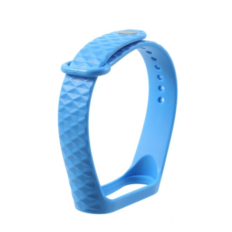 Ремінець UniCase Rhombus Texture для Xiaomi Mi Band 3 - Blue: фото 2 з 6