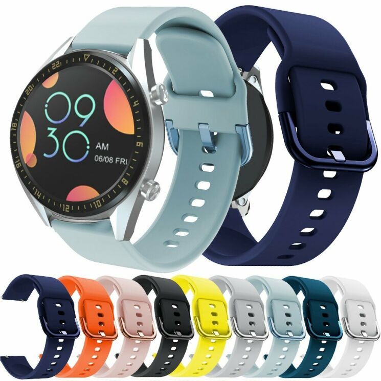 Ремешок UniCase Silicone Strap для Huawei Watch GT / Watch GT2 46mm / Watch GT 2e - Grey: фото 5 из 5