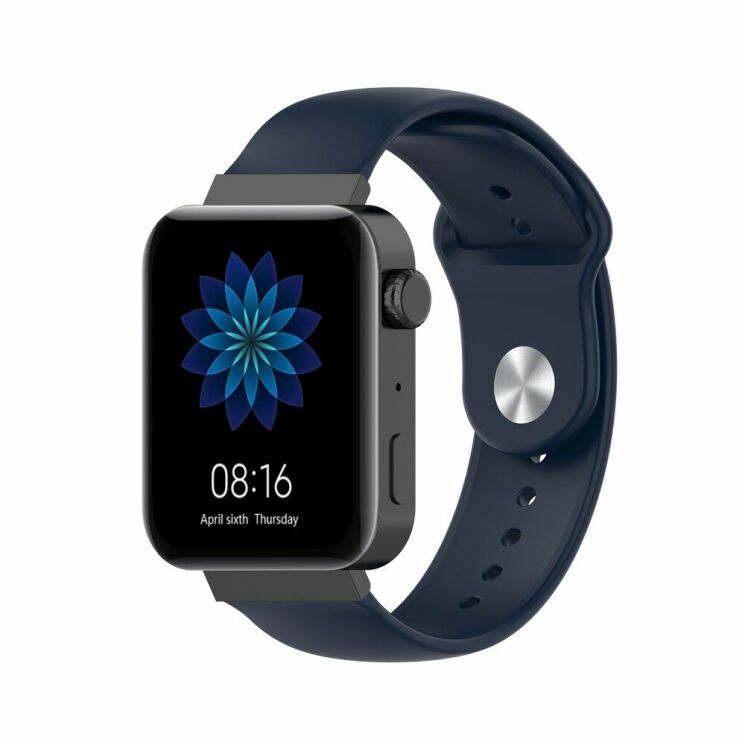 Ремешок UniCase Silicone Strap для Xiaomi Mi Watch (Chinese) - Navy Blue: фото 1 из 7