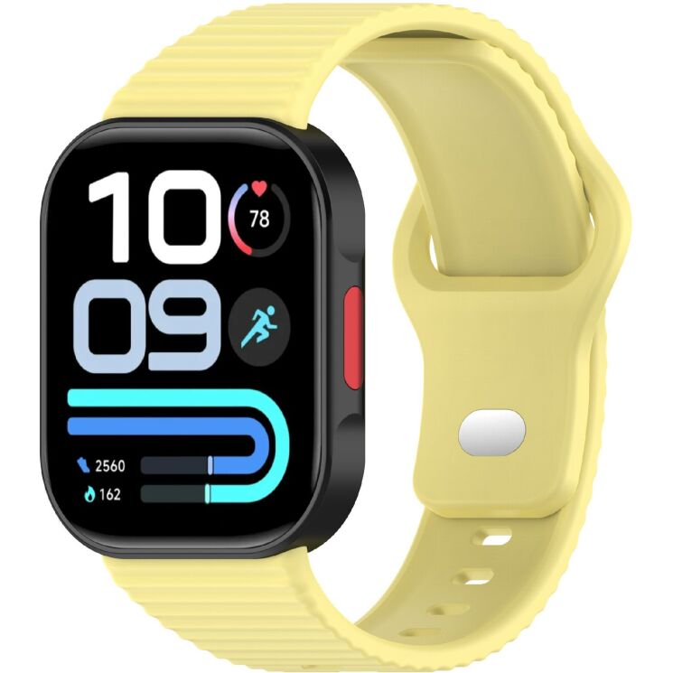Ремешок UniCase Silicone Strap для Xiaomi Redmi Watch 6 / 6 Active / 6 Lite / 5 / 4 - Yellow: фото 2 из 8