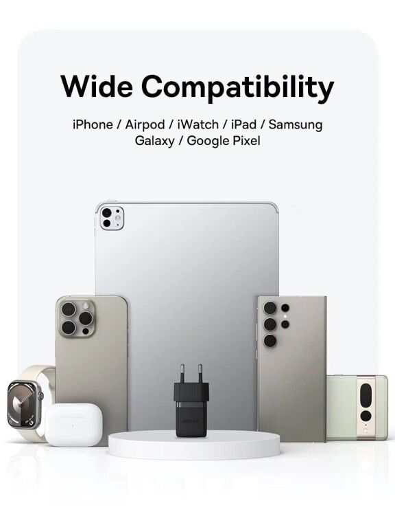 Сетевое зарядное устройство Baseus Palm 1C (30W) + кабель Type-C to Type-C (P10111605213-01) - White: фото 15 из 19