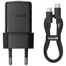 Сетевое зарядное устройство Baseus Palm 1C (30W) + кабель Type-C to Type-C (P10111605113-01) - Black: фото 1 из 19
