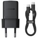 Сетевое зарядное устройство Baseus Palm 1C (30W) + кабель Type-C to Type-C (P10111605113-01) - Black (960189B). Фото 1 из 19