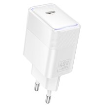 Мережевий зарядний пристрій Hoco CS113A Lounge PD40W (Type-C) - White: фото 1 з 4