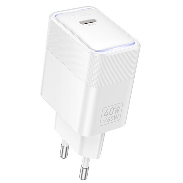 Мережевий зарядний пристрій Hoco CS113A Lounge PD40W (Type-C) - White: фото 1 з 4