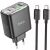 Сетевое зарядное устройство Hoco CS44A 65W + кабель Type-C to Type-C - Black: фото 1 из 5
