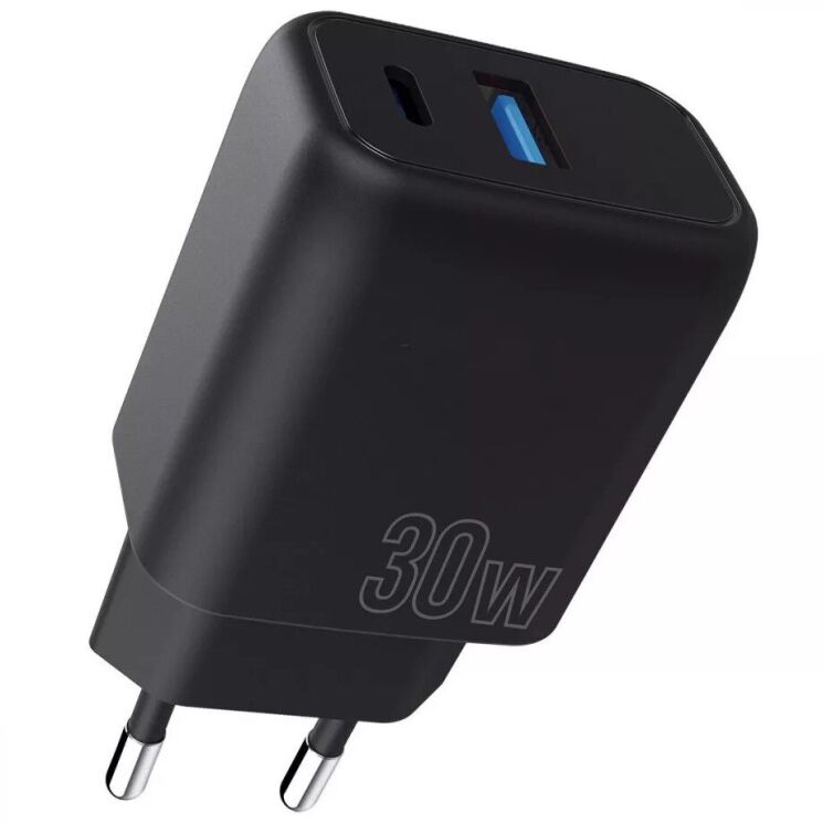 Сетевое зарядное устройство Proove Silicone Power Plus 30W (Type-C + USB) - Black: фото 3 из 7