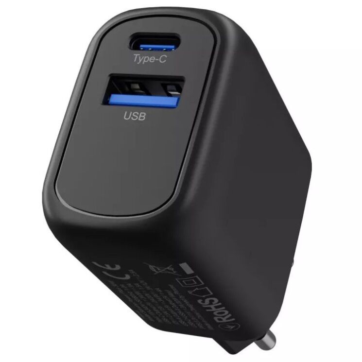 Сетевое зарядное устройство Proove Silicone Power Plus 30W (Type-C + USB) - Black: фото 2 из 7