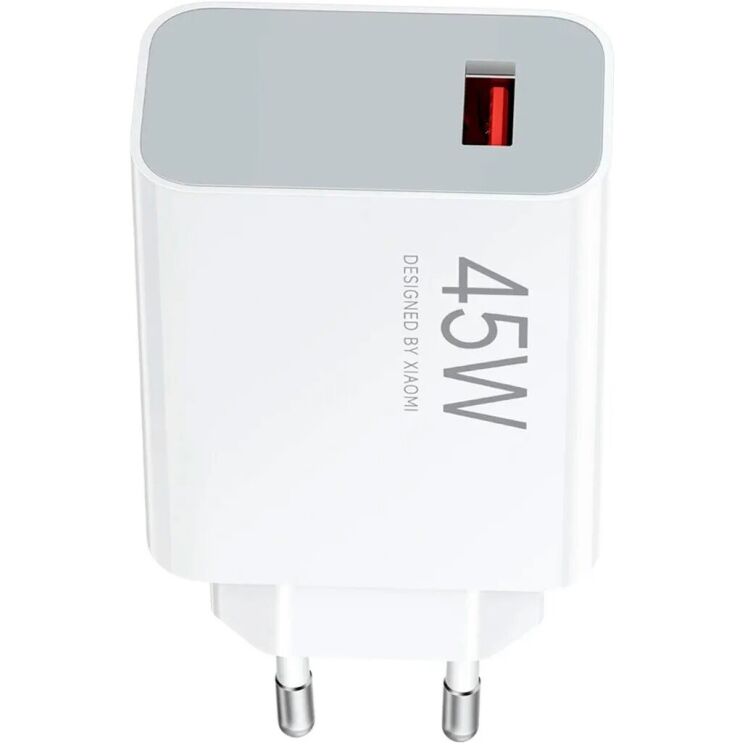 Сетевое зарядное устройство Xiaomi 45W Turbo Charging (USB) BHR07SLEU - White: фото 2 из 5