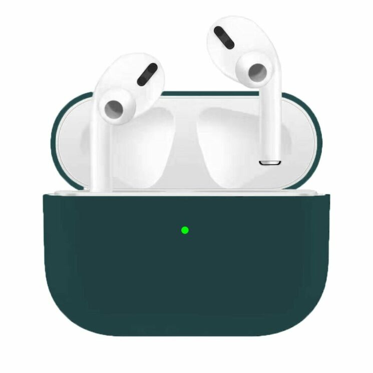 Силиконовый чехол Deexe UltraSlim Case для Apple AirPods Pro - Blackish Green: фото 1 из 1