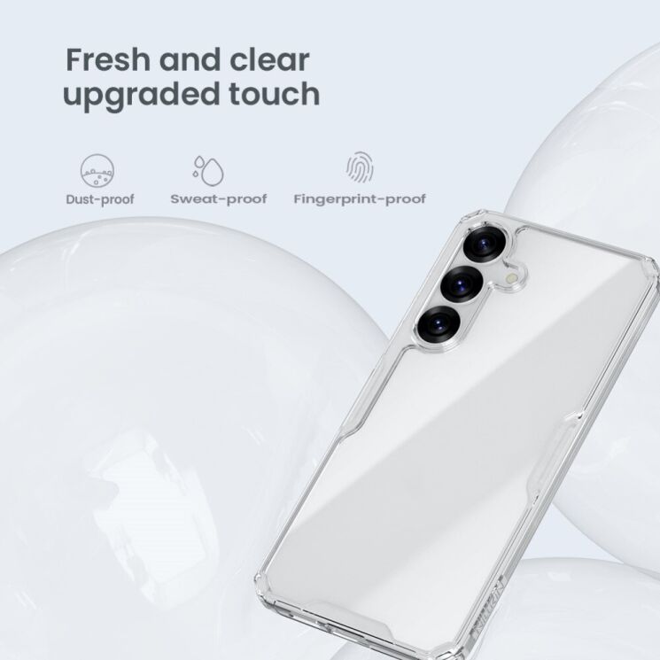 Силиконовый чехол NILLKIN Nature TPU Pro для Samsung Galaxy S25 Plus (S936) - White: фото 9 из 13