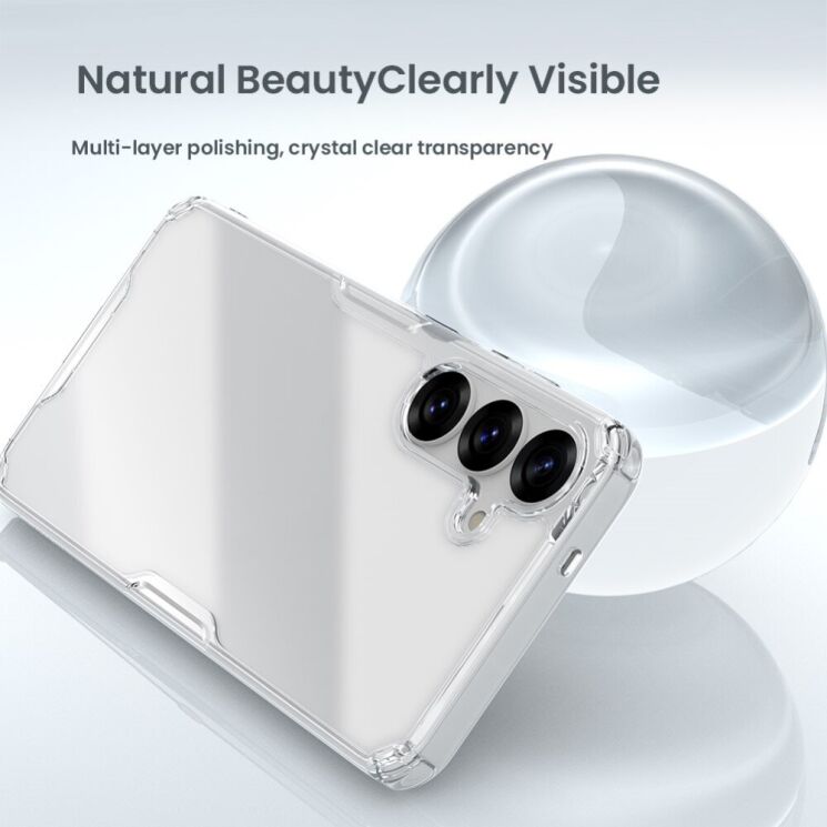 Силиконовый чехол NILLKIN Nature TPU Pro для Samsung Galaxy S25 Plus (S936) - White: фото 6 из 13