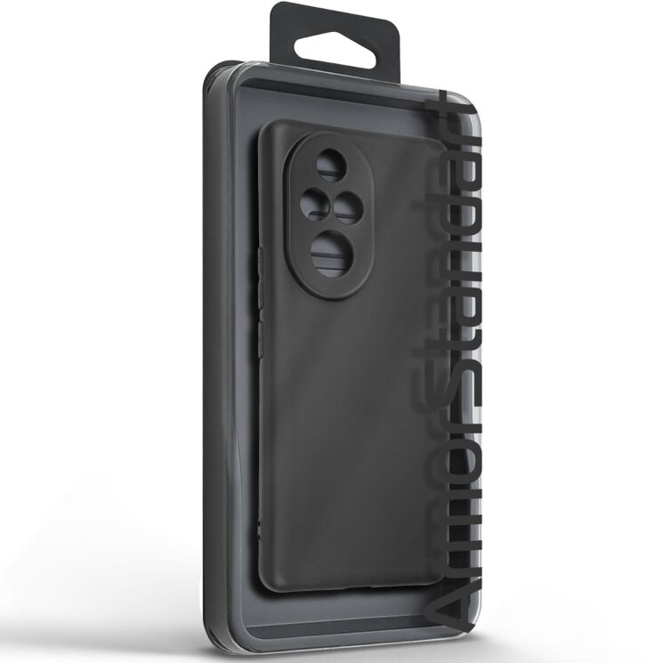 Силиконовый (TPU) чехол ArmorStandart Matte Slim Fit для Honor 200 Pro - Black: фото 3 из 5