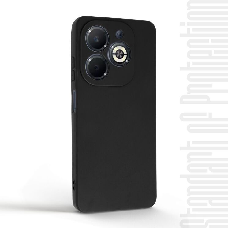 Силиконовый (TPU) чехол ArmorStandart Matte Slim Fit для Infinix Smart 8 Plus - Black: фото 2 из 5