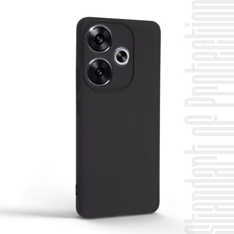 Силиконовый (TPU) чехол ArmorStandart Matte Slim Fit для Xiaomi Poco F6 - Black: фото 2 из 5