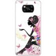 Силиконовый (TPU) чехол Deexe Life Style для Xiaomi Poco X3 / Poco X3 Pro - Girl/Flower (281457I)