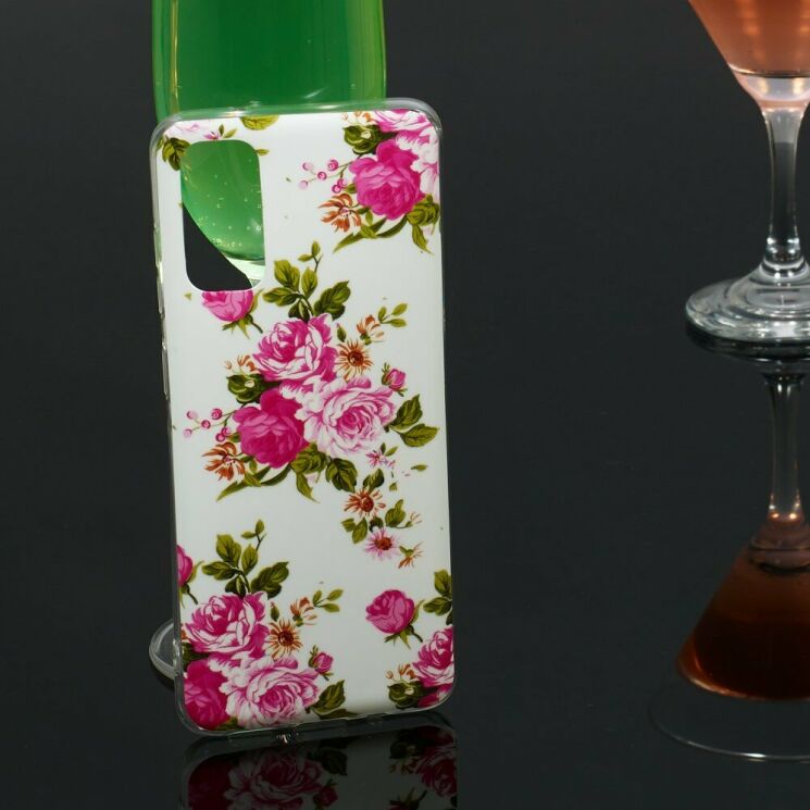 Силіконовий (TPU) чохол Deexe LumiCase для Samsung Galaxy S20 (G980) - Vivid Flowers: фото 6 з 7