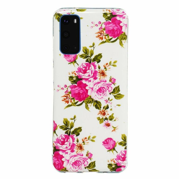 Силіконовий (TPU) чохол Deexe LumiCase для Samsung Galaxy S20 (G980) - Vivid Flowers: фото 2 з 7