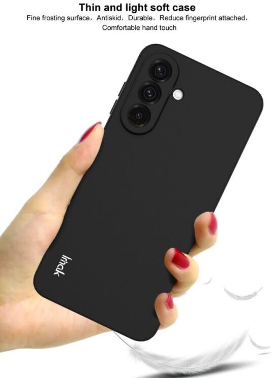 Силиконовый (TPU) чехол IMAK UC-3 Series для Samsung Galaxy A56 (A566) - Black: фото 6 из 8