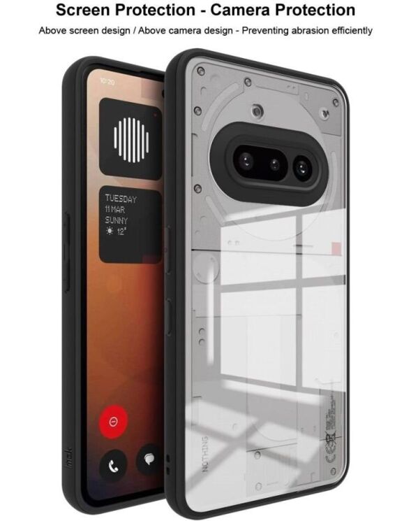 Силиконовый (TPU) чехол IMAK UX-9A Series для Nothing Phone (3a) - Black: фото 8 из 10
