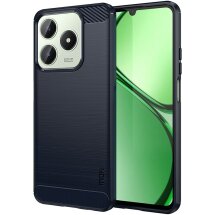 Силіконовий (TPU) чохол MOFI Carbon Fiber для Realme C63 / C61 / Note 60x - Blue: фото 1 з 9