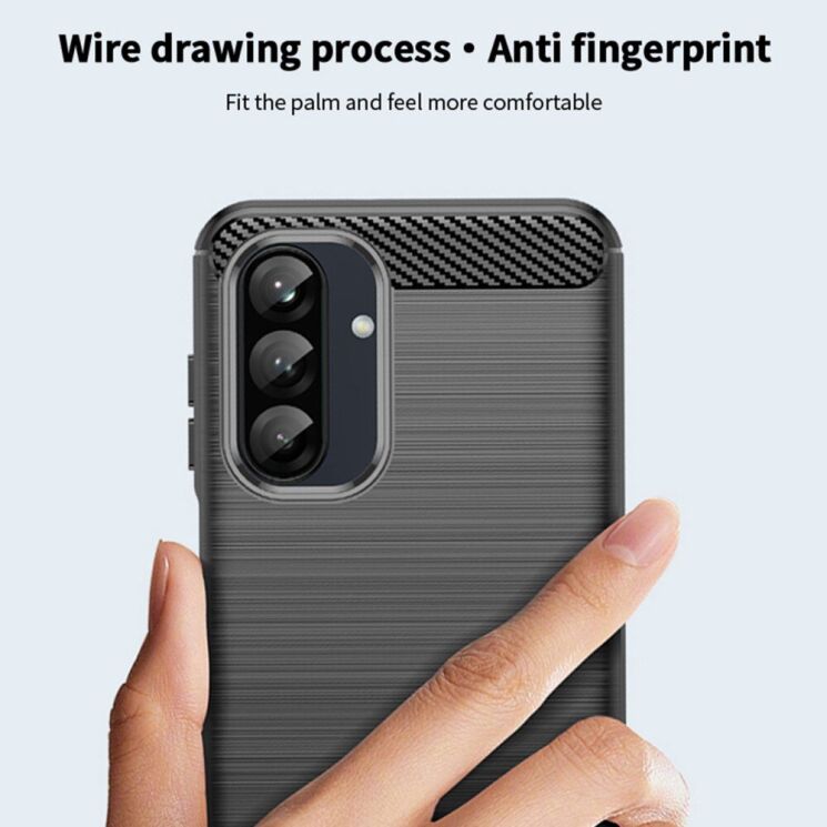 Силиконовый (TPU) чехол MOFI Carbon Fiber для Samsung Galaxy A26 (A266) - Black: фото 8 из 10