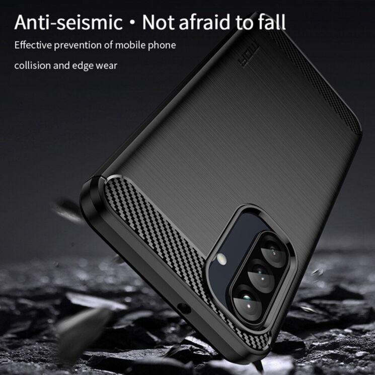 Силиконовый (TPU) чехол MOFI Carbon Fiber для Samsung Galaxy A26 (A266) - Black: фото 7 из 10