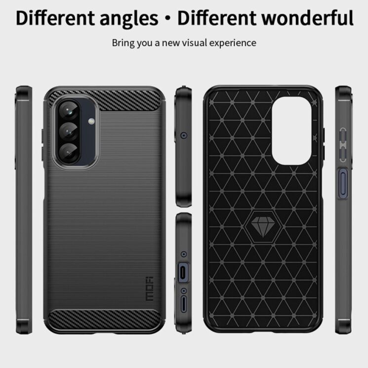 Силиконовый (TPU) чехол MOFI Carbon Fiber для Samsung Galaxy A26 (A266) - Black: фото 10 из 10