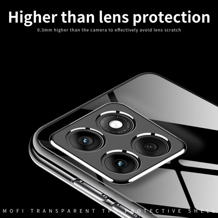Силиконовый (TPU) чехол MOFI Thin Guard для Motorola Edge 60 Fusion - Transparent: фото 2 из 12