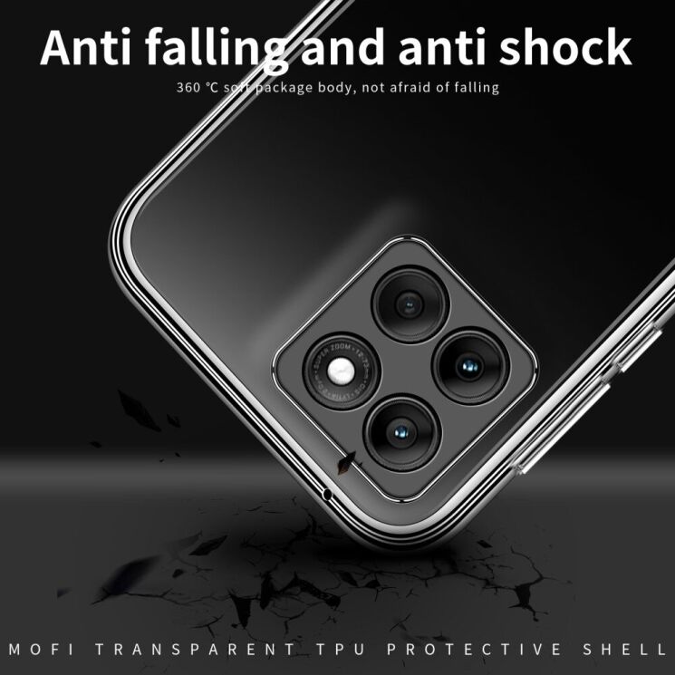 Силиконовый (TPU) чехол MOFI Thin Guard для Motorola Edge 60 Fusion - Transparent: фото 11 из 12