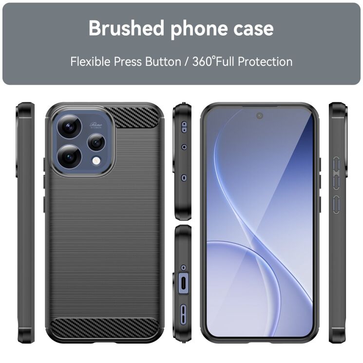 Силиконовый (TPU) чехол UniCase Carbon для OPPO Reno 15 - Black (405715B) Силиконовый (TPU) чехол UniCase Carbon для OPPO Reno 15 - Black: фото 3 из 8