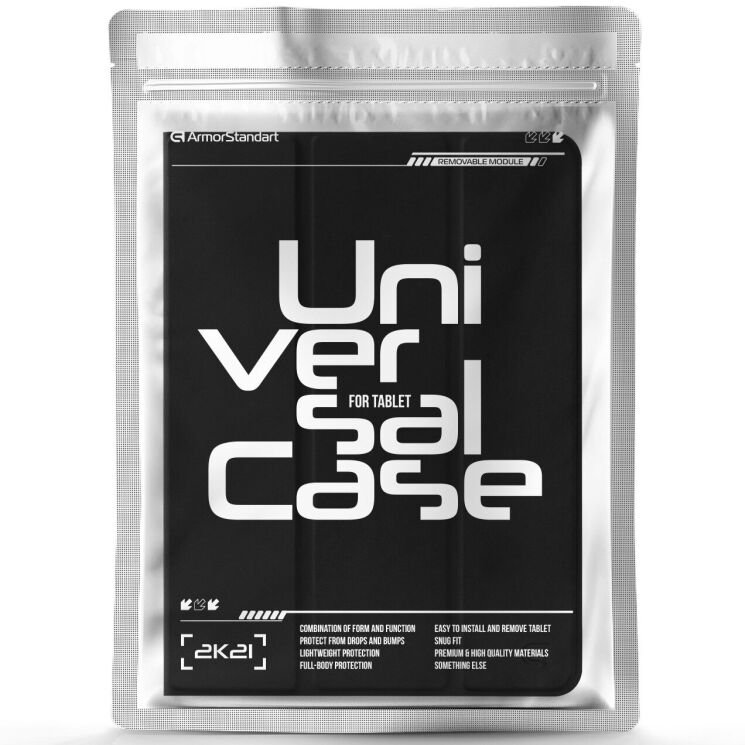 Универсальный чехол ArmorStandart Slim Silicone Hooks для планшетов с диагональю 11 дюймов - Black: фото 6 из 6