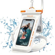 Влагозащитный чехол Deexe Aqua Shield для смартфонов диагональю до 7.5 дюймов - White: фото 1 из 7