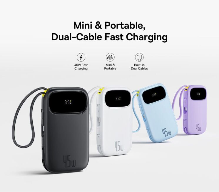 Зовнішній акумулятор Baseus EnerFill FC31 45W (20000mAh) + кабель Type-C + Type-C (P10082105123-00) - Black: фото 4 з 13
