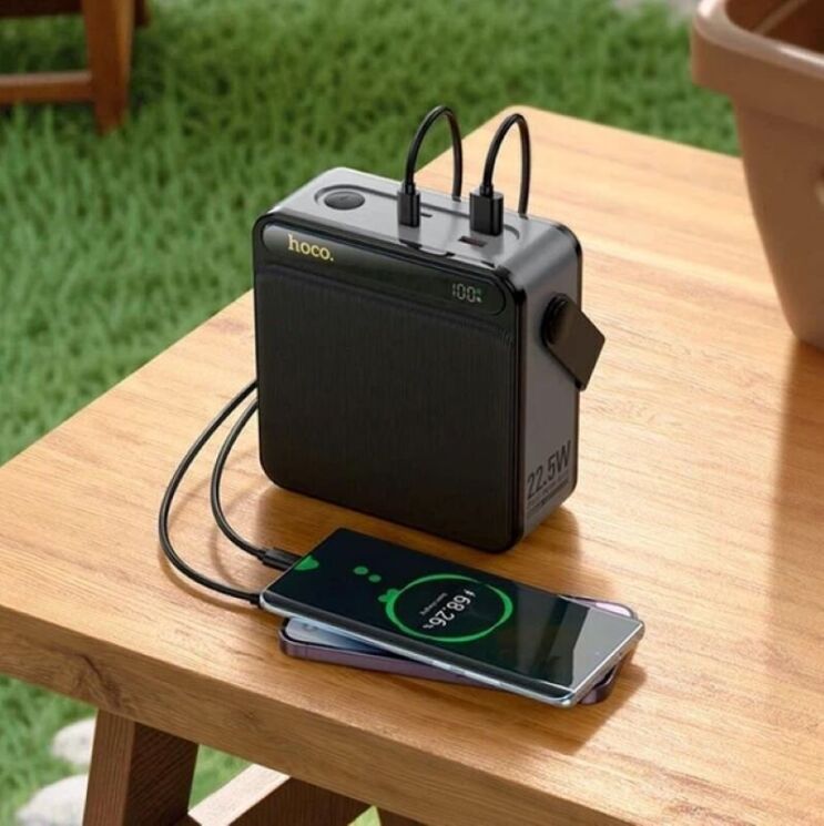 Внешний аккумулятор Hoco J161 Power 22.5W+PD20W (80000mAh) - Black / Grey (995792BH) Внешний аккумулятор Hoco J161 Power 22.5W+PD20W (80000mAh) - Black / Grey: фото 8 из 8