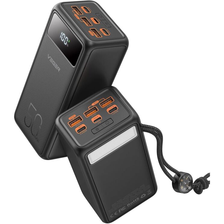 Внешний аккумулятор VEGER Tank lite PD130W (56000mAh) - Black: фото 2 из 8