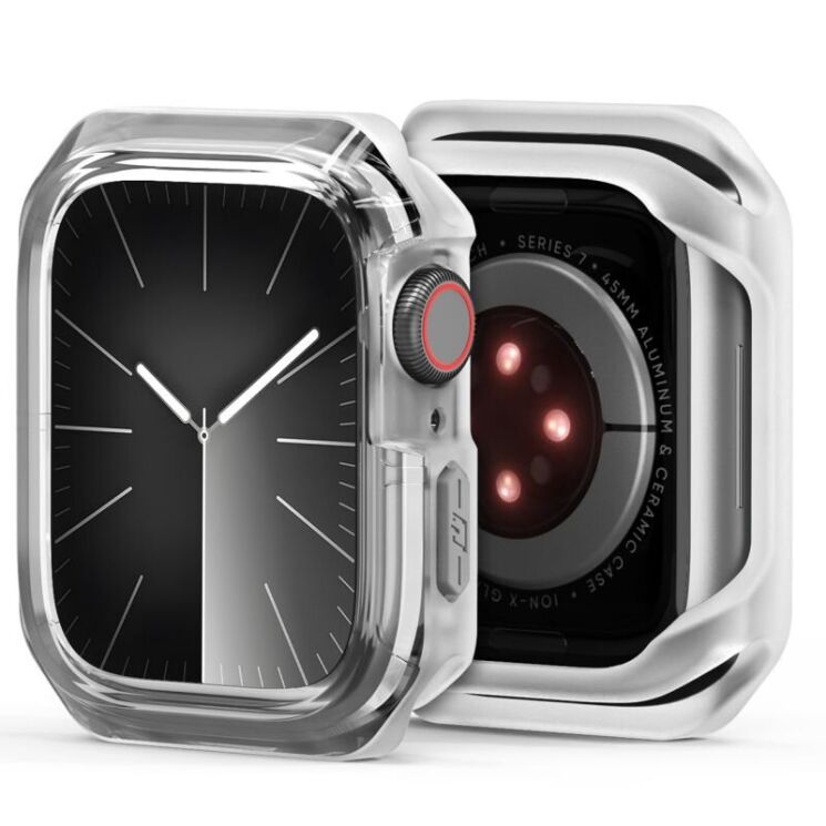 Захисний чохол Dux Ducis Tamo Series для Apple Watch 10 46 mm - Transparent White: фото 2 из 10