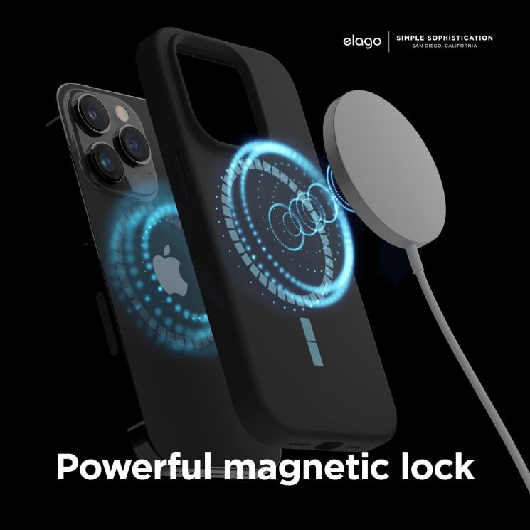 Защитный чехол Elago Silicone Case MagSafe для Apple iPhone 14 Pro Max - Black: фото 6 из 8