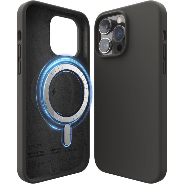 Защитный чехол Elago Silicone Case MagSafe для Apple iPhone 14 Pro Max - Black: фото 2 из 8