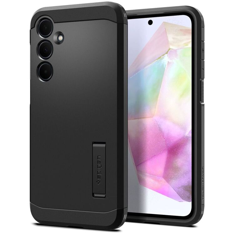 Защитный чехол Spigen (SGP) Tough Armor для Samsung Galaxy A35 (A356) - Black: фото 1 из 16