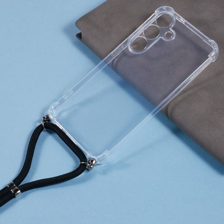 Захисний чохол UniCase AirBag with Strap для Samsung Galaxy S25 Plus (S936) - Transparent: фото 3 из 6