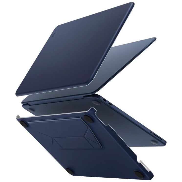 Защитная накладка UNIQ Lyden Versa Leatherette Case для MacBook Neo (2026) UNIQ-MBNEO-LYDVERSTLNVY - Blue: фото 2 из 8