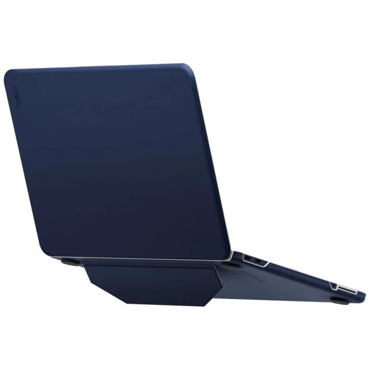 Защитная накладка UNIQ Lyden Versa Leatherette Case для MacBook Neo (2026) UNIQ-MBNEO-LYDVERSTLNVY - Blue: фото 3 из 8
