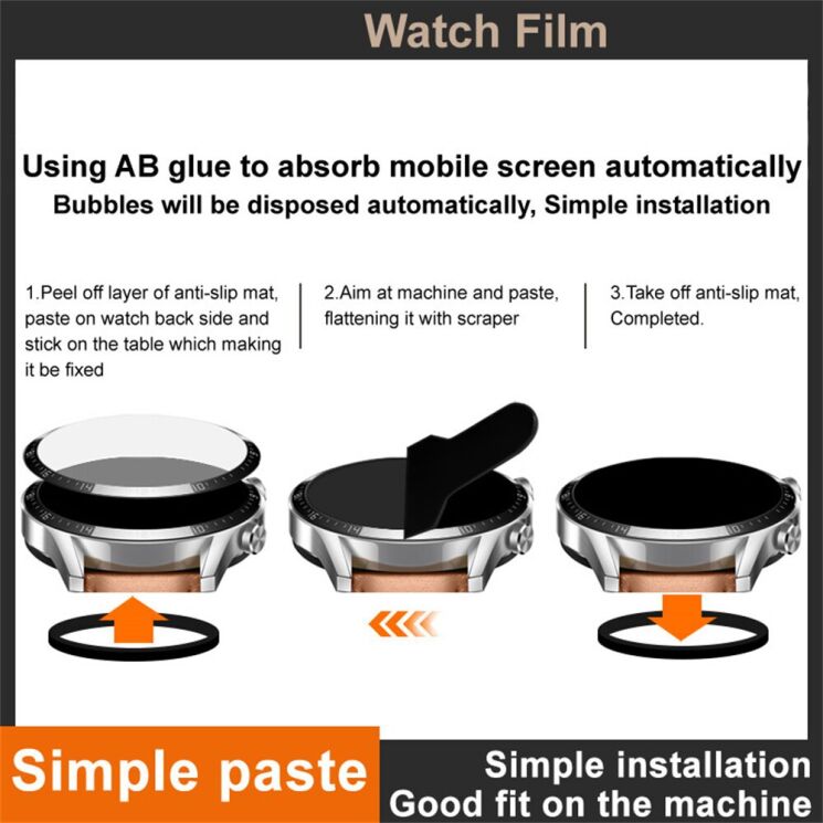 Захисна плівка IMAK Watch Film для Samsung Galaxy Watch 8 (40mm) - Black: фото 5 з 9