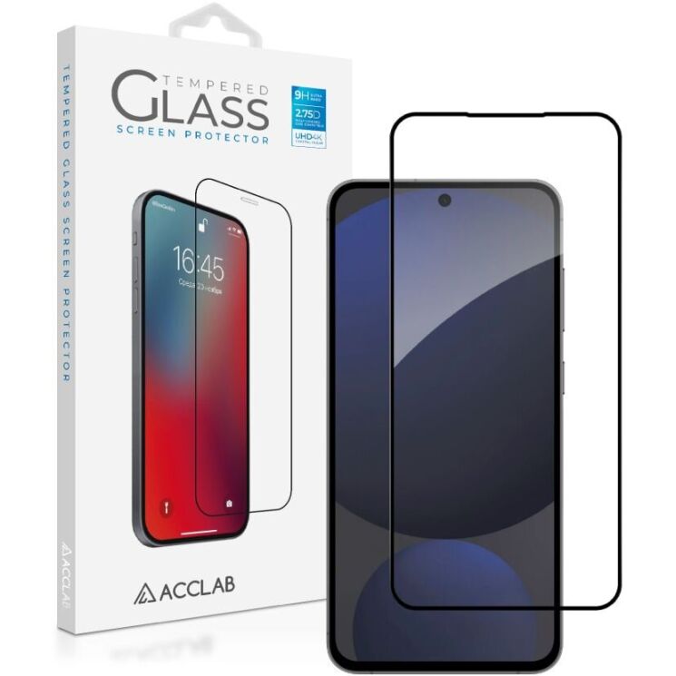 Защитное стекло ACCLAB Full Glue для Samsung Galaxy S24 FE (S721) - Black: фото 1 из 7